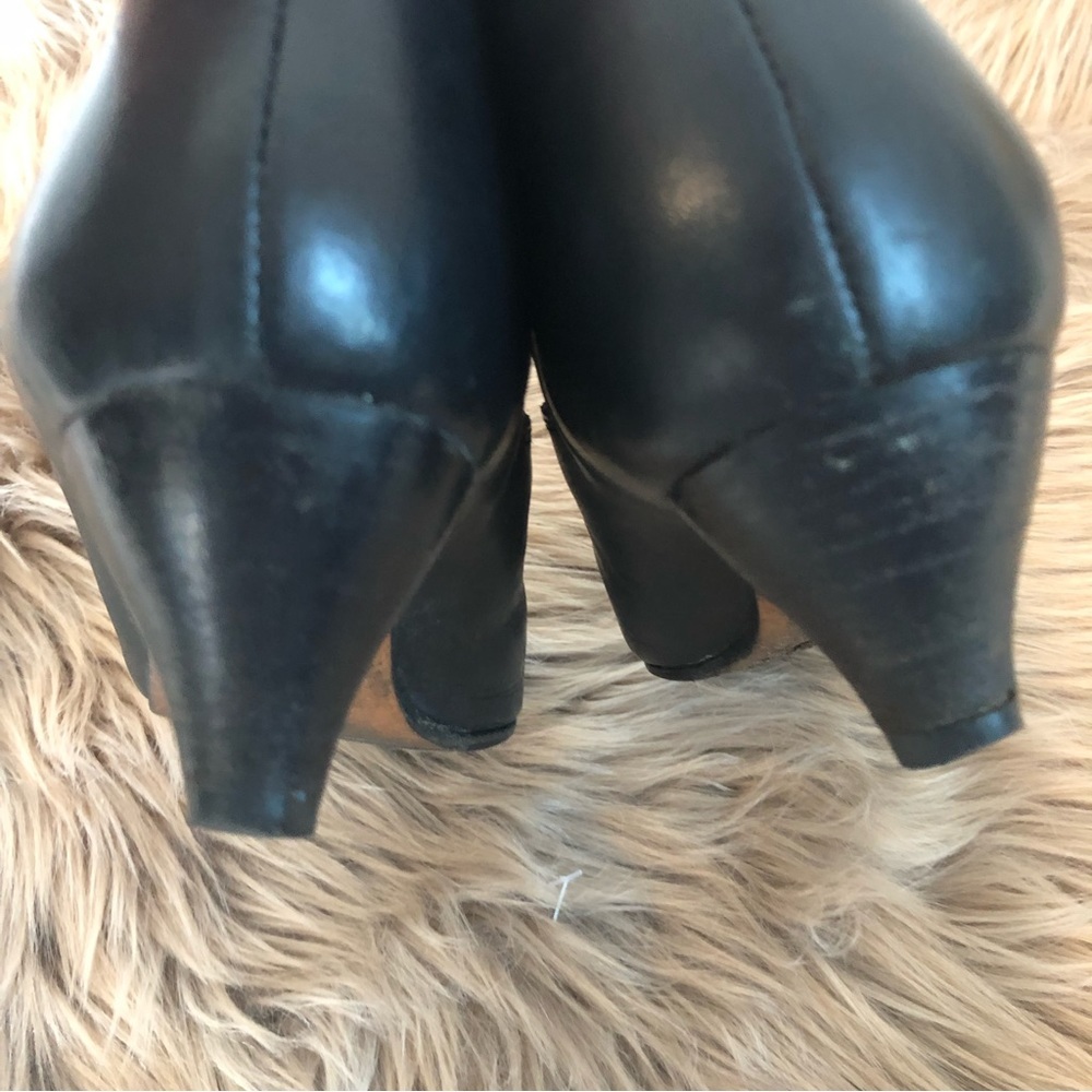 Acne Studios Alma Mid Heel Pull On Leather Ankle Boots in Black 39 0580 - Picture 12 of 15